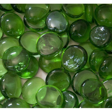 Mozaic din sticlă – Picături din sticlă 16-20mm – cristal verde - mosaicshop