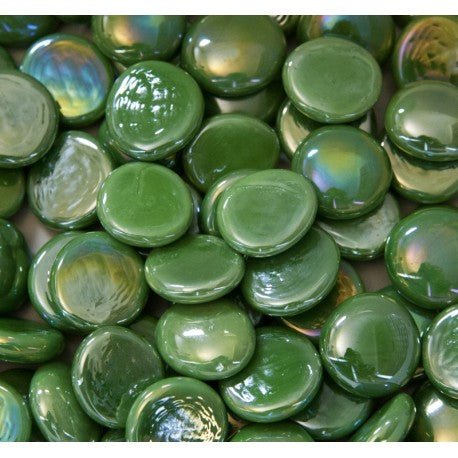 Mozaic din sticlă – Picături din sticlă 16-20mm – verde opalin - mosaicshop
