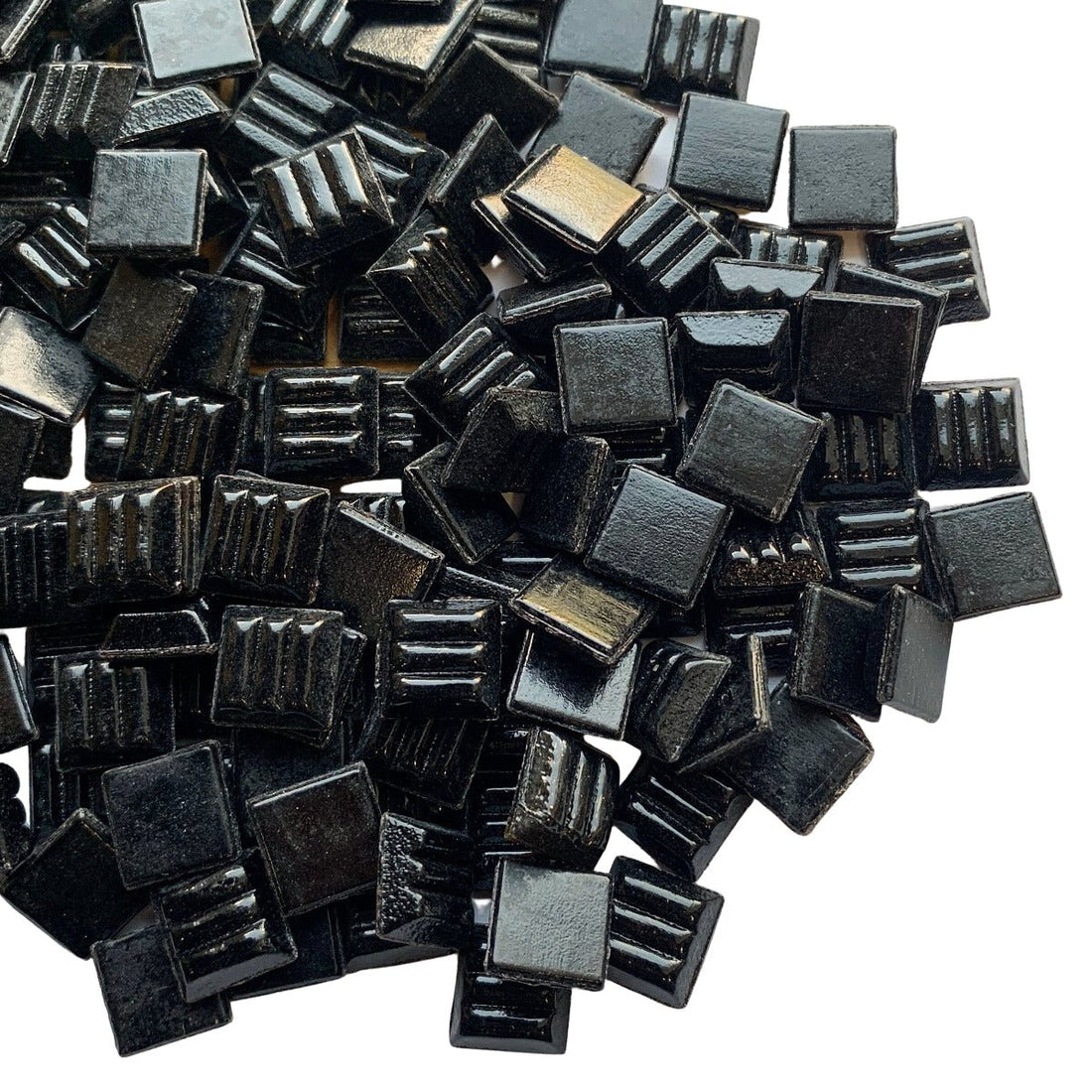 Mozaic din sticlă 10mm – negru - mosaicshop