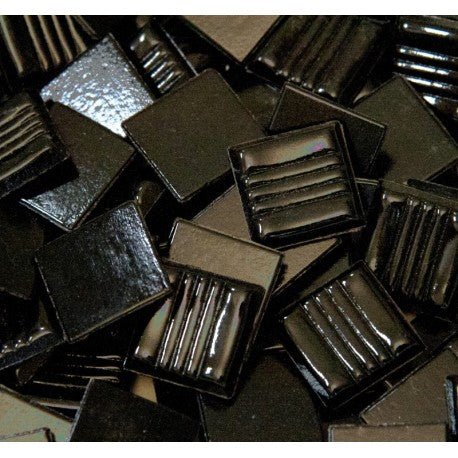 Mozaic din sticlă 20mm – negru - mosaicshop
