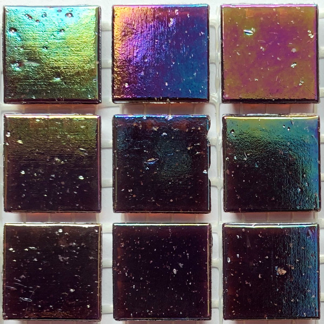 Mozaic din sticlă irizat 20mm – vinetă - mosaicshop
