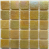Mozaic din sticlă irizat 20mm – șampanie - mosaicshop