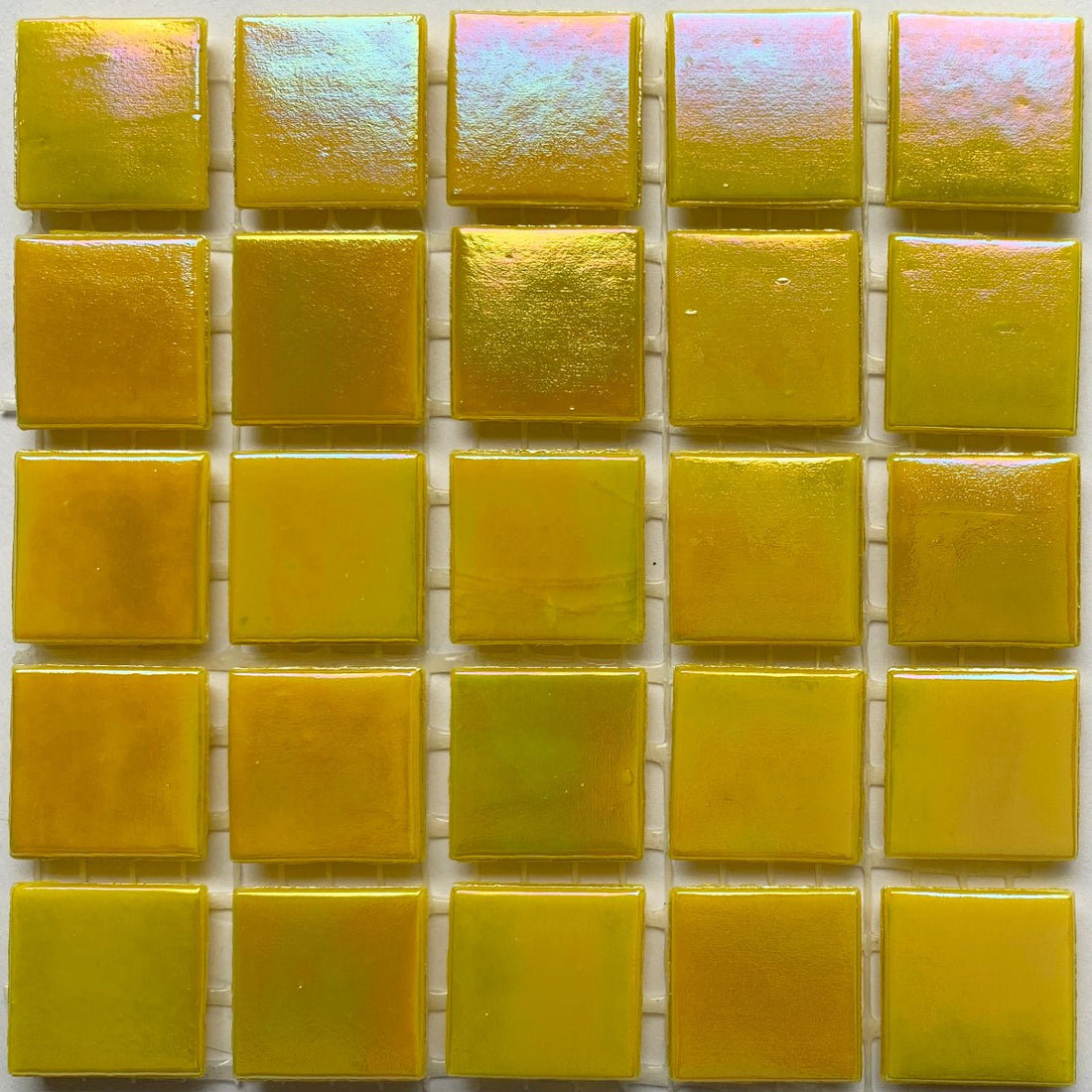 Mozaic din sticlă irizat 20mm – citrin - mosaicshop