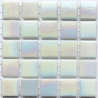 Mozaic din sticlă irizat 20mm – diamant alb - mosaicshop