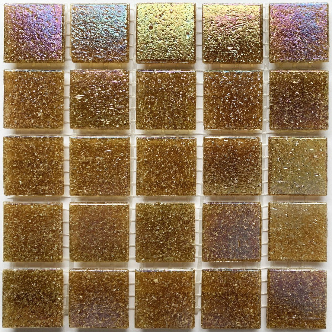 Mozaic din sticlă irizat 20mm – cafea - mosaicshop