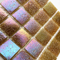 Mozaic din sticlă irizat 20mm – cafea - mosaicshop