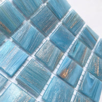 Mozaic din sticlă cu vinișoare aurii 20mm – nor auriu - mosaicshop