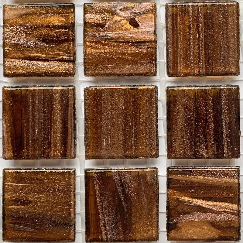 Mozaic din sticlă cu vinișoare aurii 20mm – ochi de tigru - mosaicshop