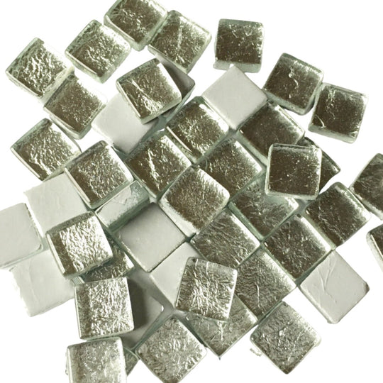 Mozaic din sticlă cu oglindă 10mm – argintiu
