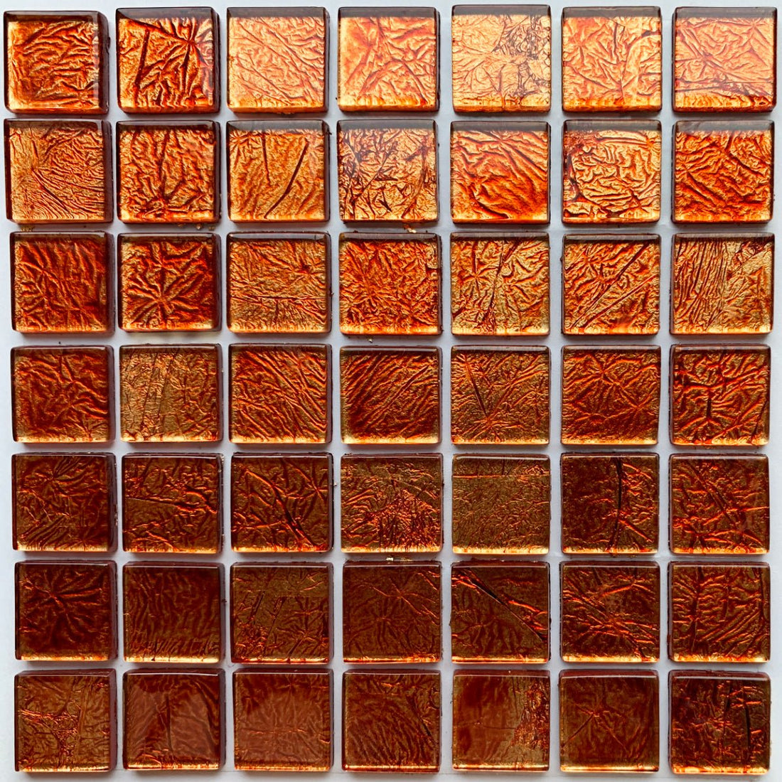 Mozaic din sticlă cu oglindă 20mm – chihlimbar - mosaicshop