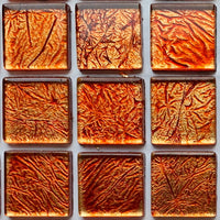 Mozaic din sticlă cu oglindă 20mm – chihlimbar - mosaicshop