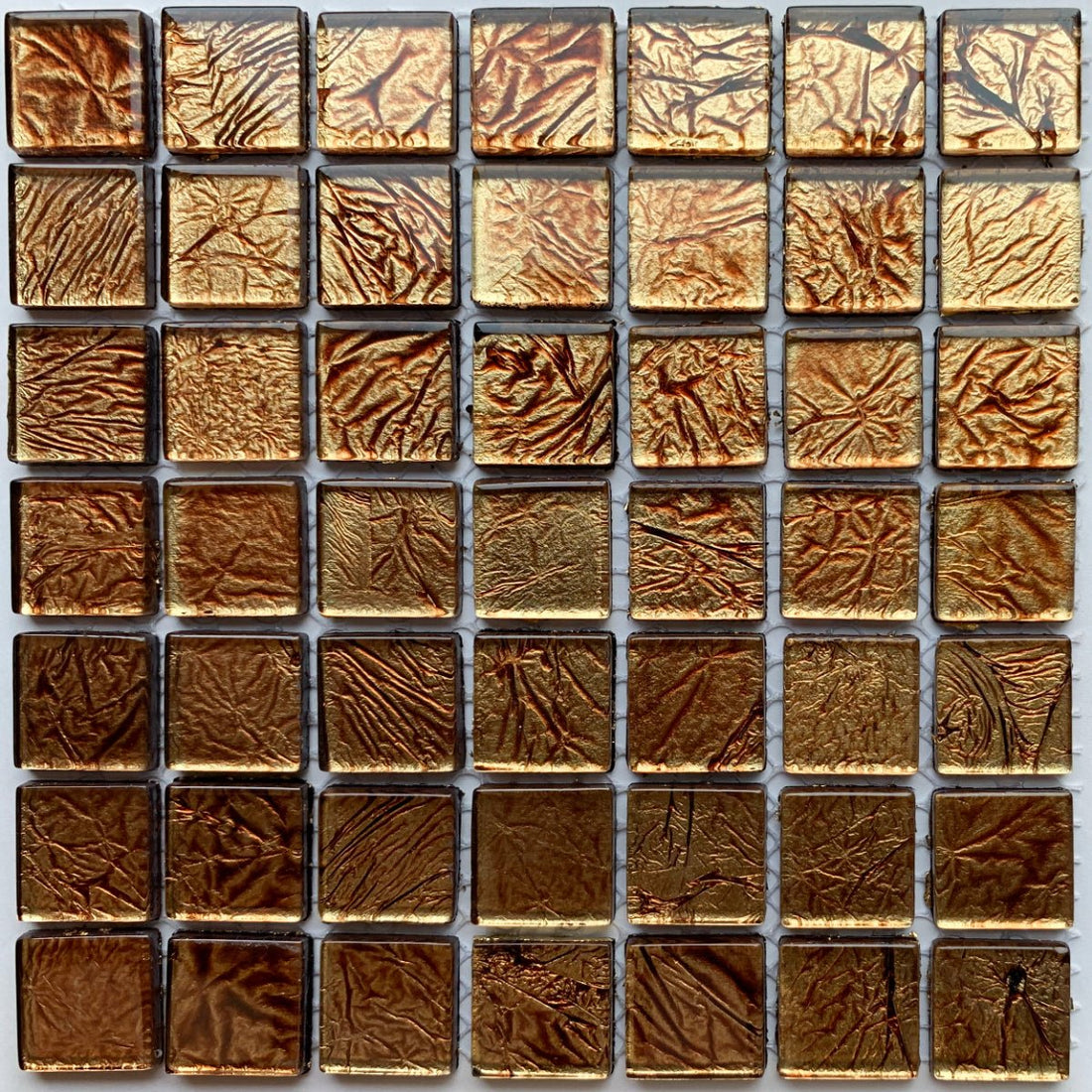 Mozaic din sticlă cu oglindă 20mm – bronz - mosaicshop