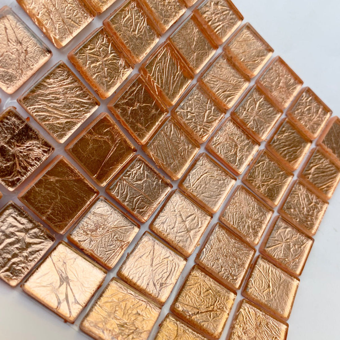 Mozaic din sticlă cu oglindă 20mm – șampanie - mosaicshop