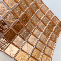Mozaic din sticlă cu oglindă 20mm – șampanie - mosaicshop