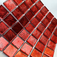 Mozaic din sticlă cu oglindă 20mm – zmeură - mosaicshop