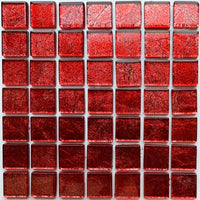 Mozaic din sticlă cu oglindă 20mm – zmeură - mosaicshop