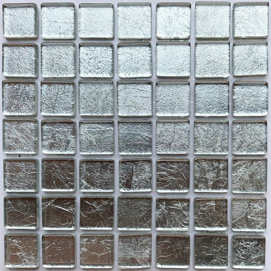 Mozaic din sticlă cu oglindă 20mm – argintiu - mosaicshop