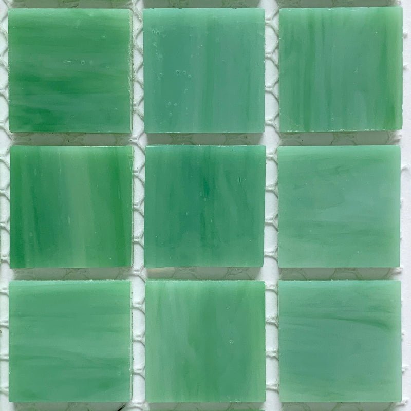 Mozaic din sticlă Tiffany Glacier 20mm – verde mușchi - mosaicshop