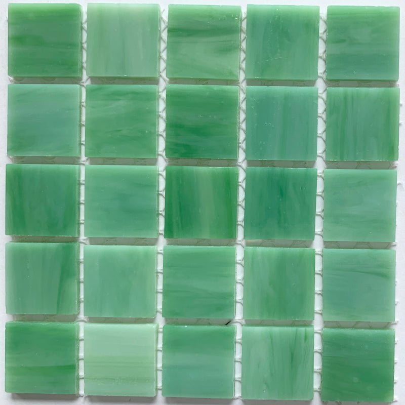Mozaic din sticlă Tiffany Glacier 20mm – verde mușchi - mosaicshop
