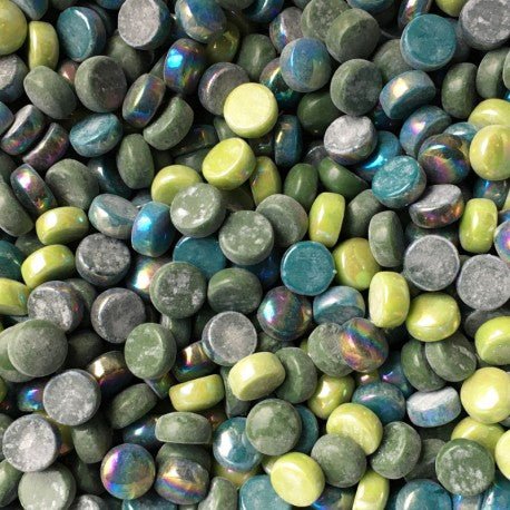 Bumbi din sticlă 12mm – amestec verde închis