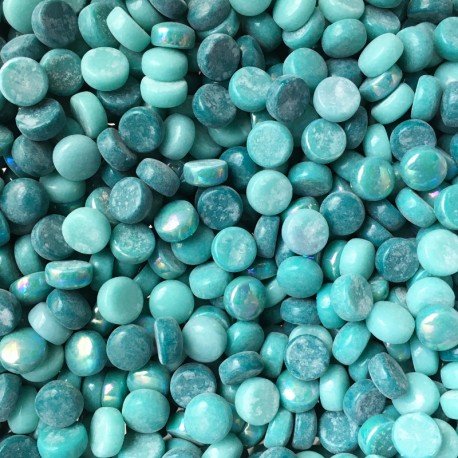 Bumbi din sticlă 12mm – amestec albastru verzui
