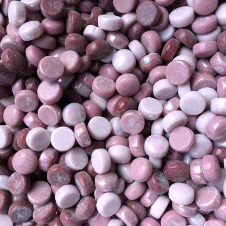 Bumbi din sticlă 12mm – amestec roz