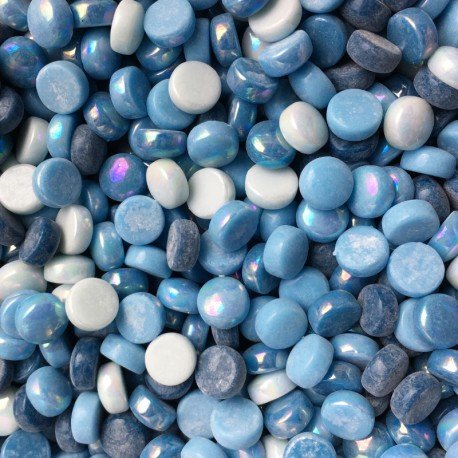 Bumbi din sticlă 12mm – amestec turcoaz