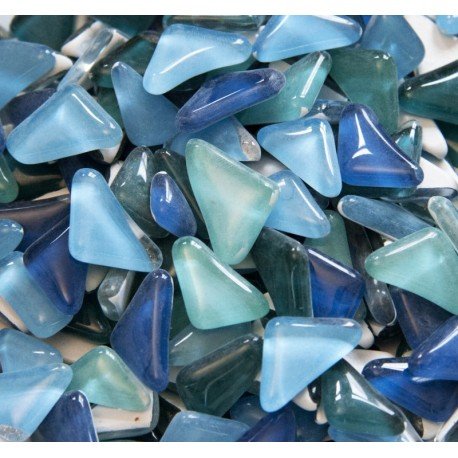 Puzzle-uri din sticlă – amestec albastru