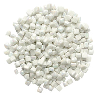 Micro mozaic din sticlă 4,8mm – alb, sidefat - mosaicshop