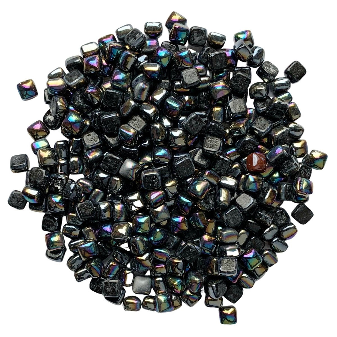 Micro mozaic din sticlă 4,8mm – negru, sidefat - mosaicshop