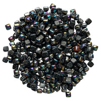 Micro mozaic din sticlă 4,8mm – negru, sidefat - mosaicshop