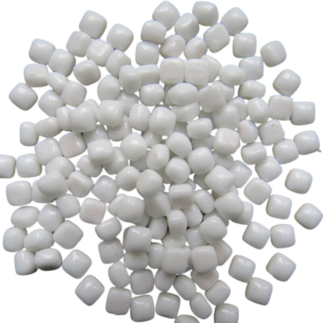 Micro mozaic din sticlă 4,8mm – alb - mosaicshop