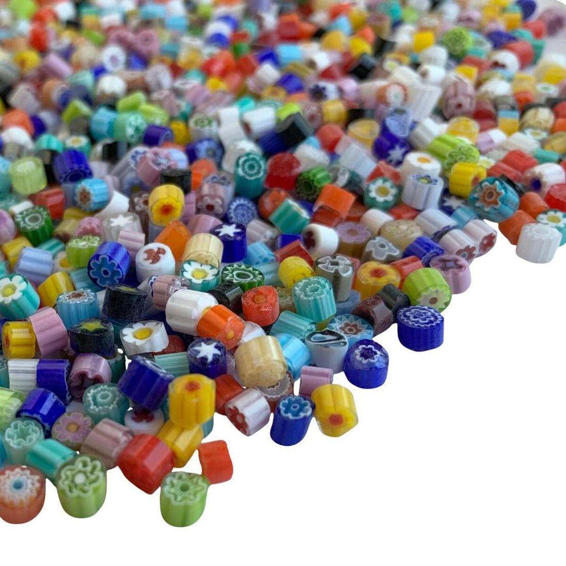 Mozaic din sticlă – Millefiori – amestec de culori 4/5 transparent - mosaicshop