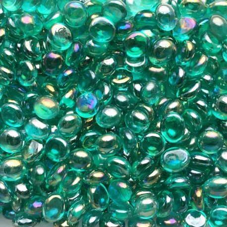 Mozaic din sticlă – Mini picături din sticlă 9-13mm – diamant cian - mosaicshop