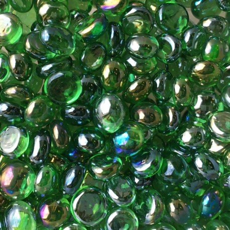 Mozaic din sticlă – Mini picături din sticlă 9-13mm – diamant verde - mosaicshop
