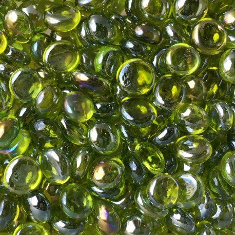 Mozaic din sticlă – Mini picături din sticlă 9-13mm – diamant kiwi - mosaicshop