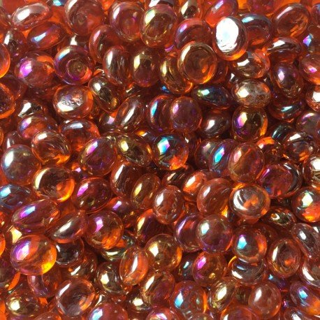 Mozaic din sticlă – Mini picături din sticlă 9-13mm – diamant portocaliu - mosaicshop