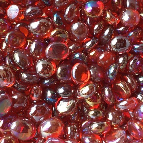 Mozaic din sticlă – Mini picături din sticlă 9-13mm – diamant roșu - mosaicshop