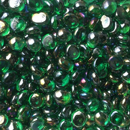 Mozaic din sticlă – Mini picături din sticlă 9-13mm – diamant smarald - mosaicshop