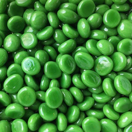 Mozaic din sticlă – Mini picături din sticlă 9-13mm – verde - mosaicshop