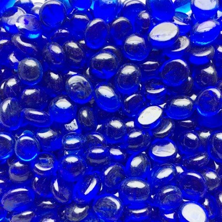 Mozaic din sticlă – Mini picături din sticlă 9-13mm – cristal albastru - mosaicshop
