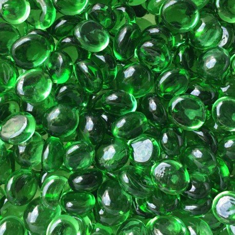 Mozaic din sticlă – Mini picături din sticlă 9-13mm – cristal verde - mosaicshop