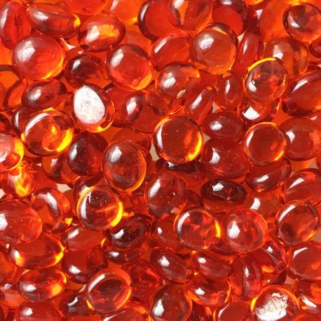 Mozaic din sticlă – Mini picături din sticlă 9-13mm – cristal portocaliu - mosaicshop
