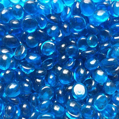 Mozaic din sticlă – Mini picături din sticlă 9-13mm – cristal turcoaz - mosaicshop
