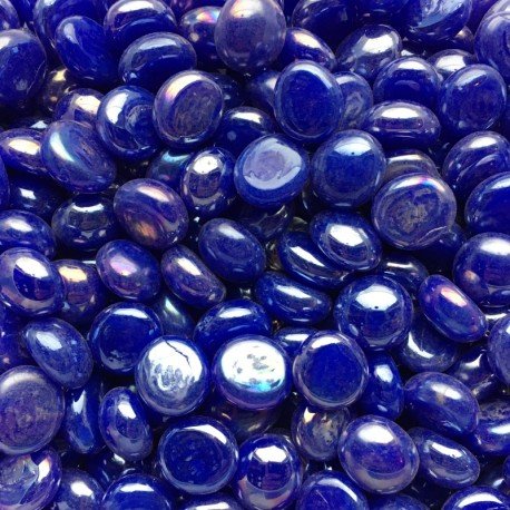 Mini picături din sticlă 9-13mm – albastru opalin