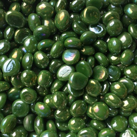 Mozaic din sticlă – Mini picături din sticlă 9-13mm – verde opalin - mosaicshop