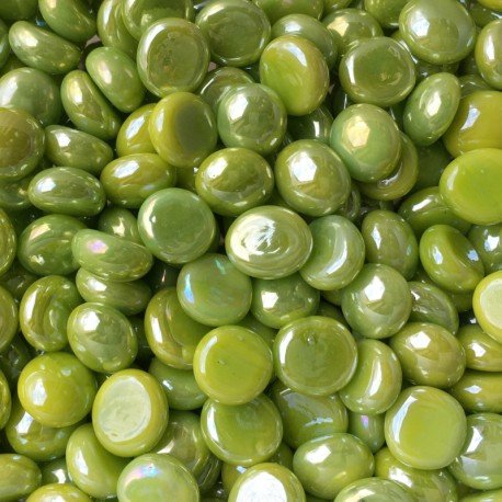 Mozaic din sticlă – Mini picături din sticlă 9-13mm – kiwi opalin - mosaicshop