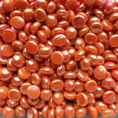 Mini picături din sticlă 9-13mm – portocaliu opalin