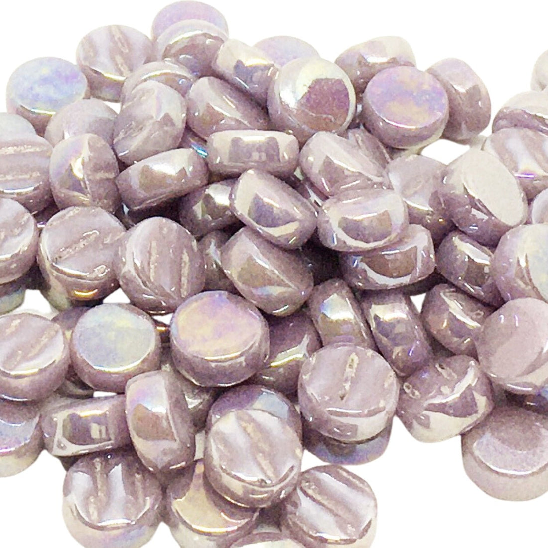 Mozaic din sticlă – Mini discuri sidefate 8mm – lila - mosaicshop