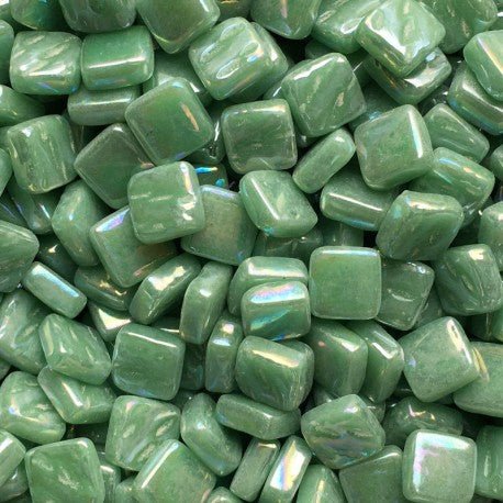 Mozaic din sticlă – Ottoman sidefat 8mm – verde rouă - mosaicshop